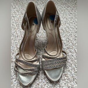 Bandolino Sparkling Silver Strappy Heels